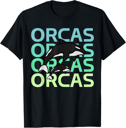 Graphic Team Orcas Protect Orca Whale sea T-Shirt - T-Shirt | Black