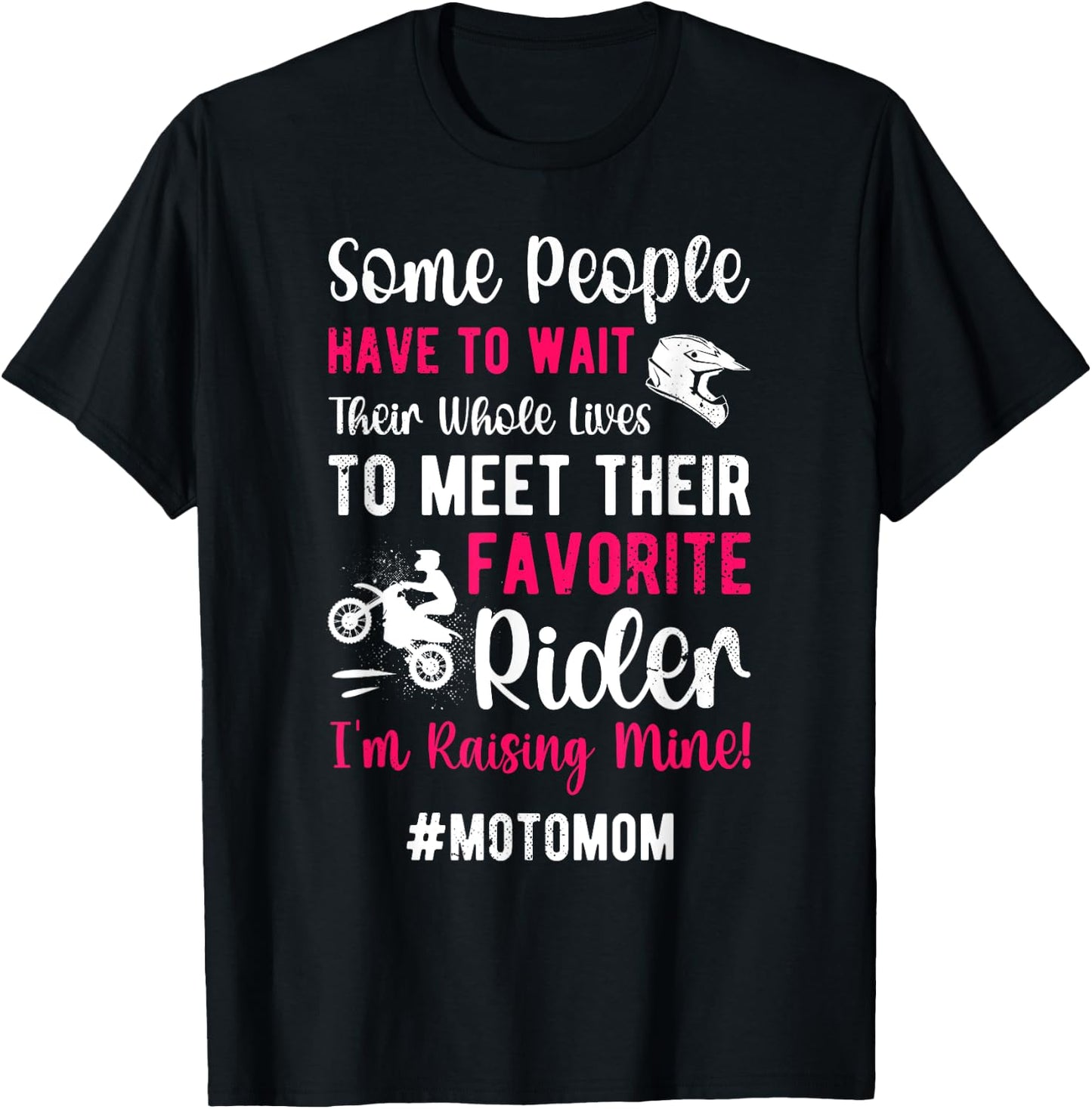 Favorite Rider Moto Mom Motocross Mom Motocross Rider Mama T-Shirt - T-Shirt | Black