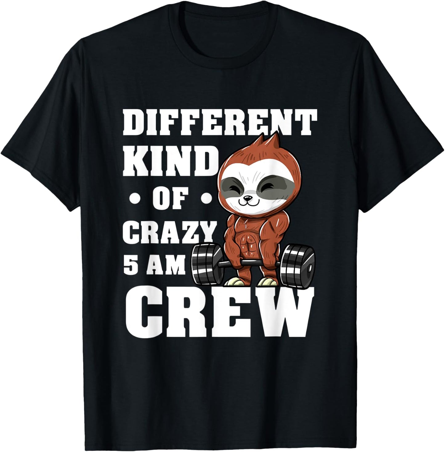 Workout Squad 5AM Crew Funny Gym Quote T-Shirt - T-Shirt | Black