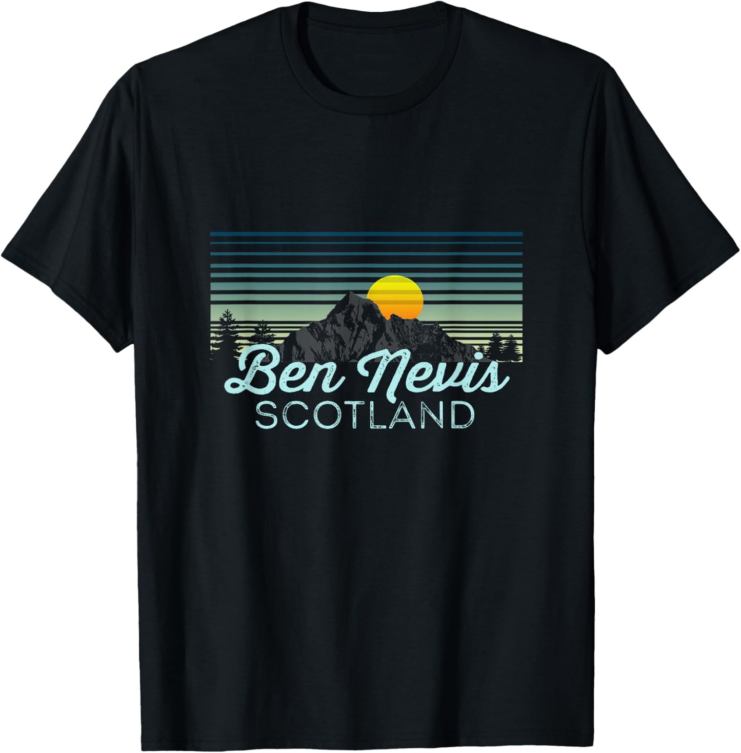 Ben Nevis Retro Clothes & Gear - Ben Nevis Souvenir T-Shirt - T-Shirt | Black