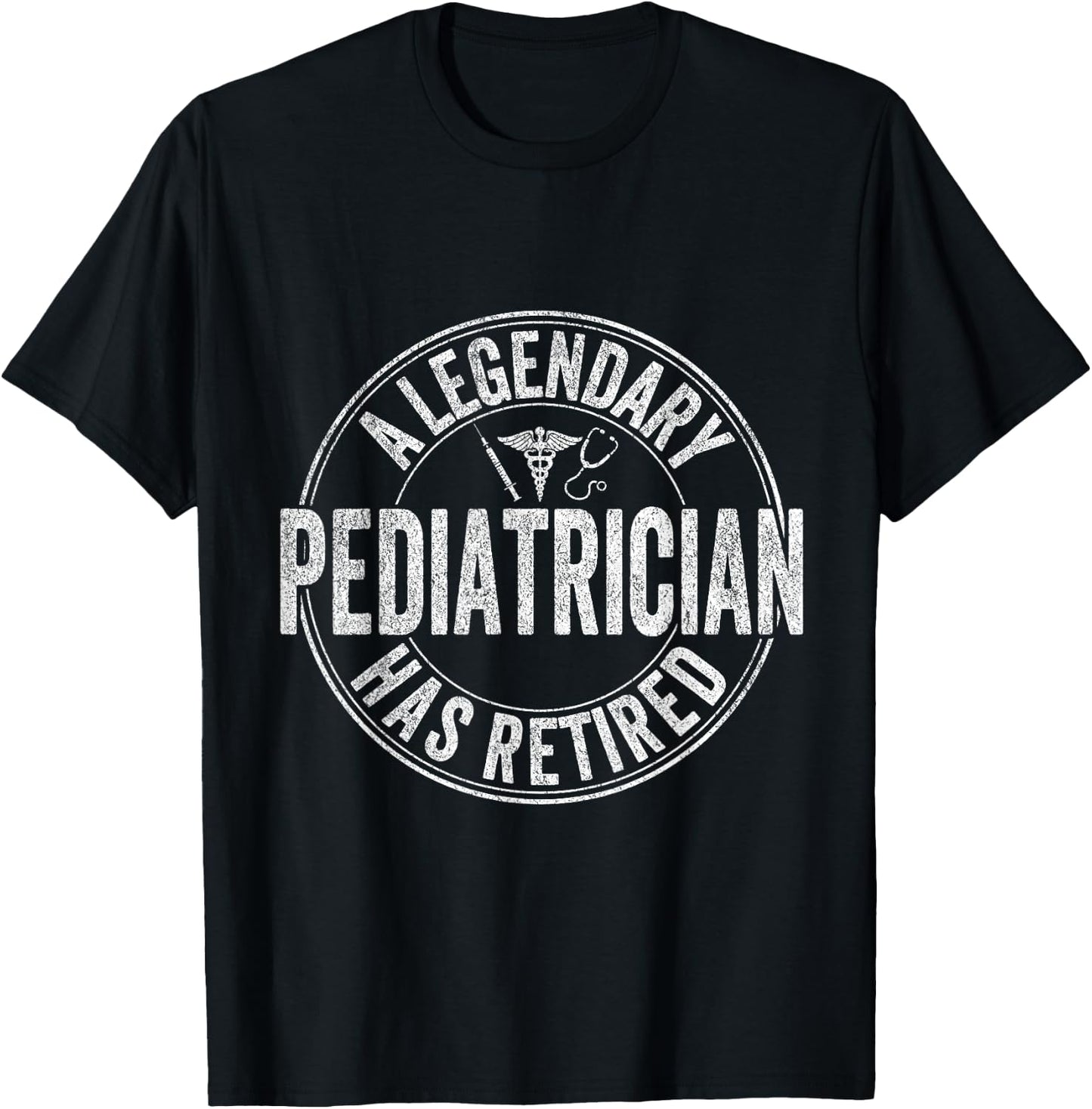 A Legendary Pediatrician Has Retired Pediatrician Retro T-Shirt - T-Shirt | Black