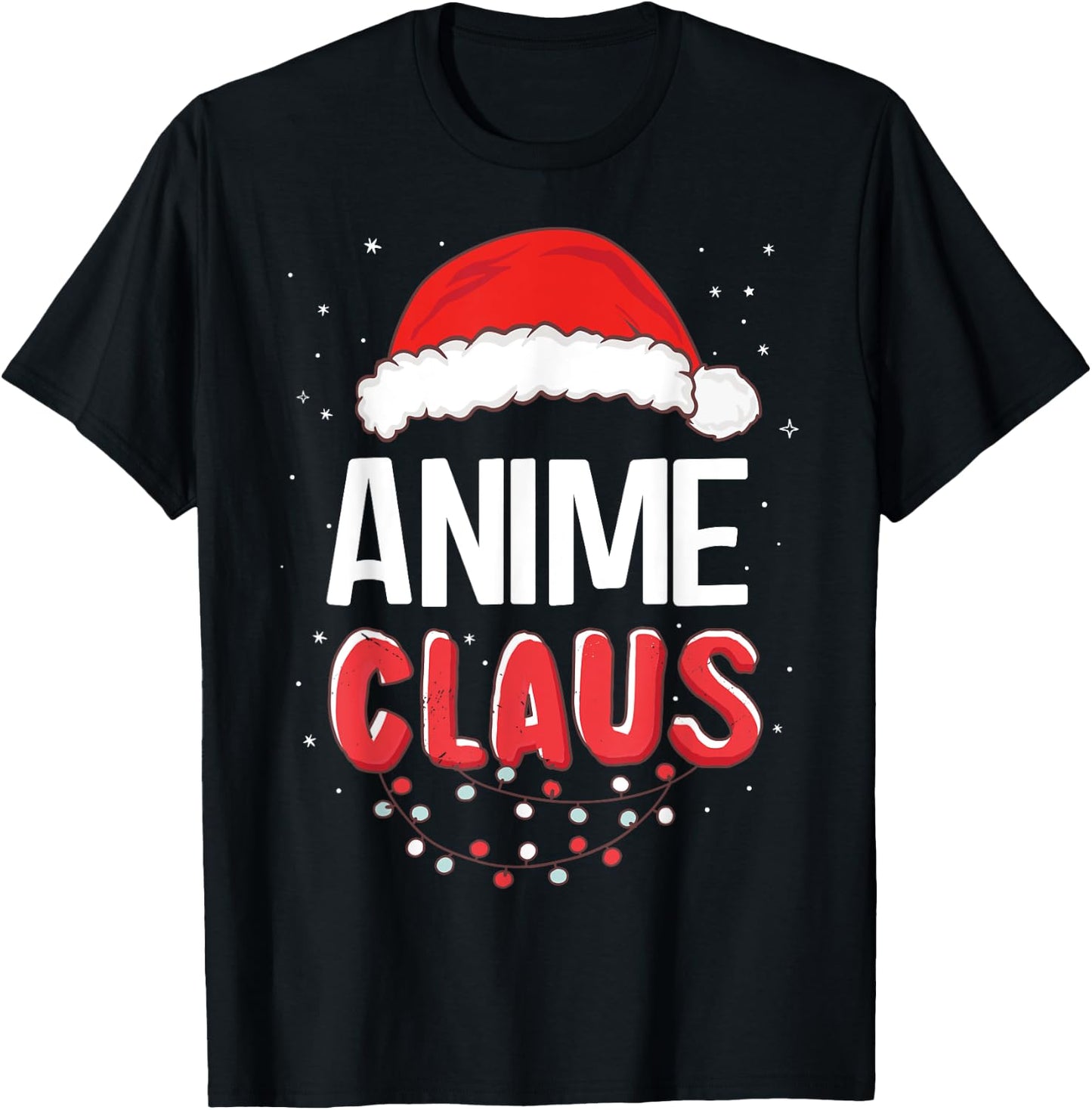 Anime Santa Claus Christmas Matching Costume T-Shirt - T-Shirt | Black