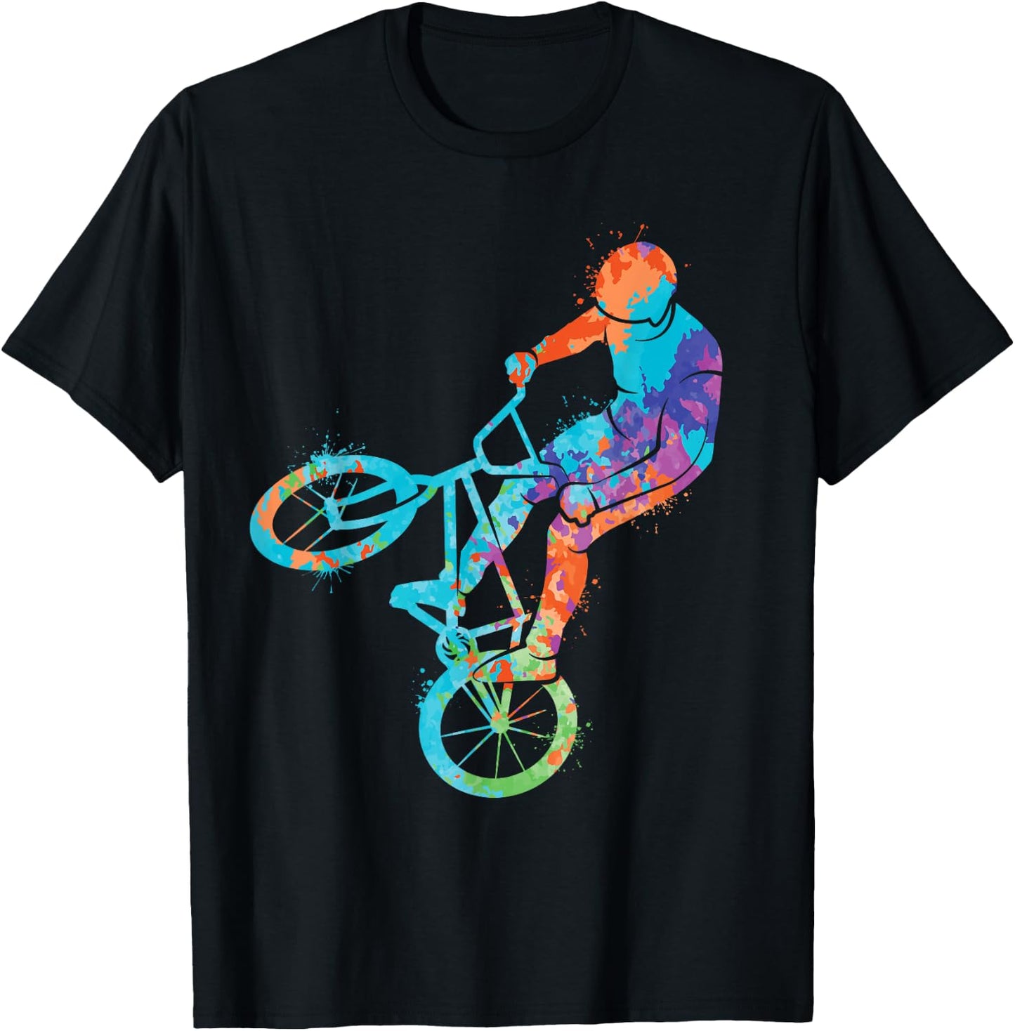 BMX Bicycle Tricks Girls Boys Kids BMX Bike T-Shirt - T-Shirt | Black