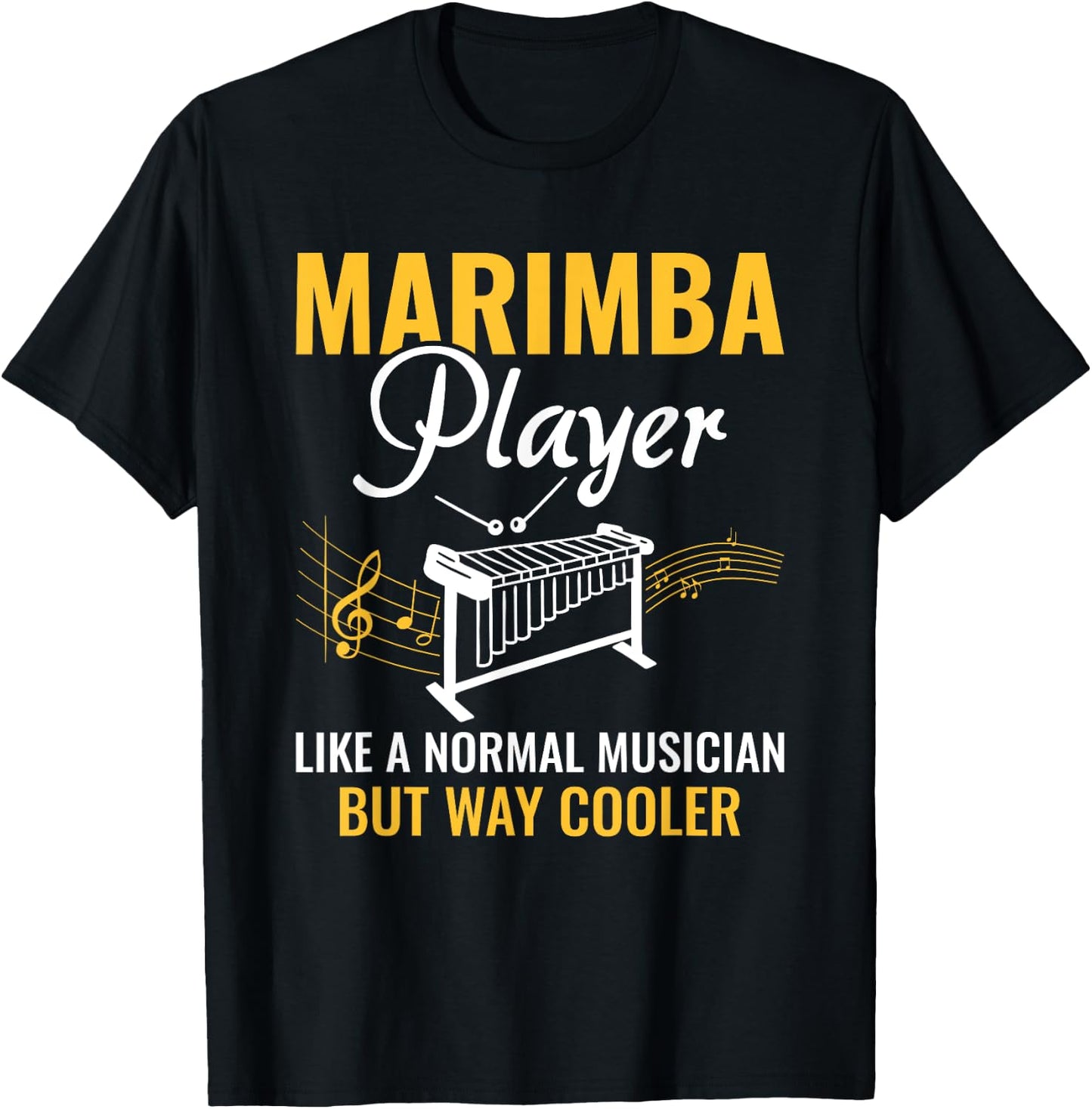 Funny Marimba Player Definition Musician Marimba Player T-Shirt - T-Shirt | Black