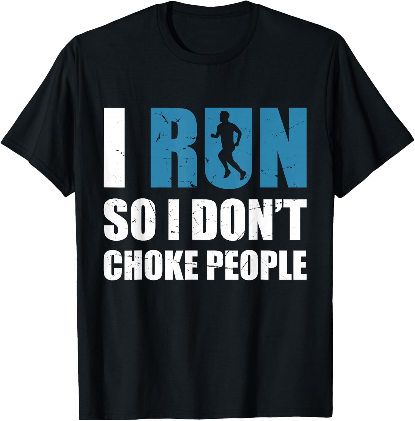 Funny Sarcastic Running Cardio Fitness Sprinter Humor T-Shirt - T-Shirt | Black