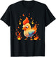 Funny looking Fire Chicken T-Shirt - T-Shirt | Black
