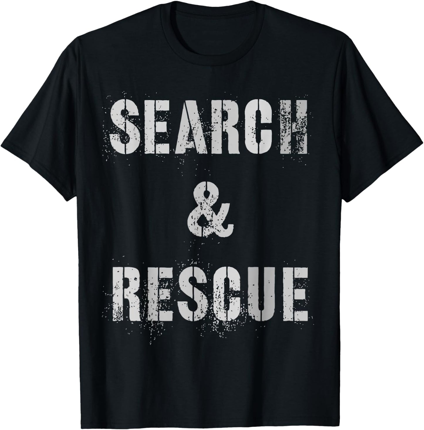Vintage SEARCH & RESCUE S.A.R Dept Uniform SAR Friends T-Shirt - T-Shirt | Black