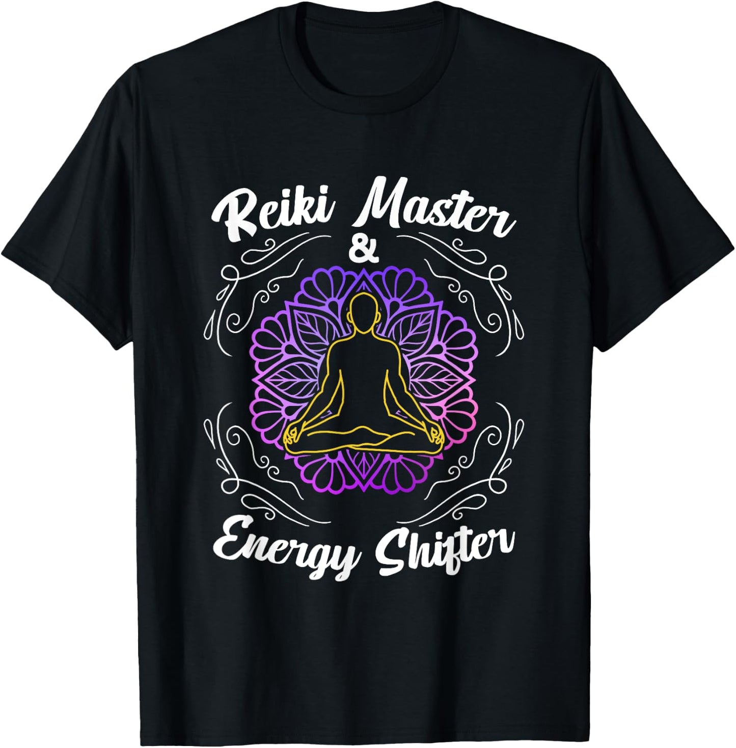 Reiki Master And Energy Shifter Healing Hands Chakra Healer T-Shirt - T-Shirt | Black