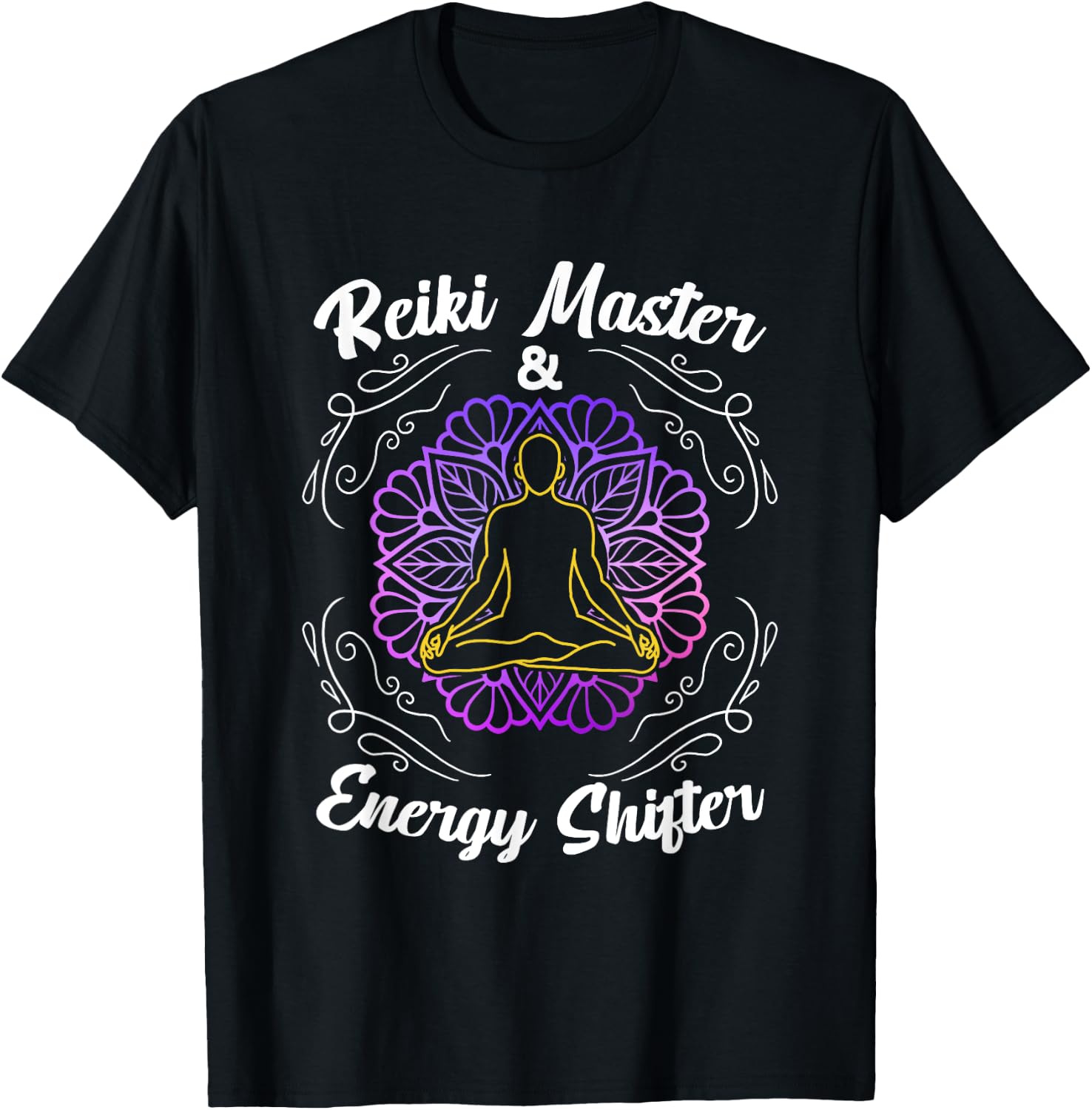Reiki Master And Energy Shifter Healing Hands Chakra Healer T-Shirt - T-Shirt | Black