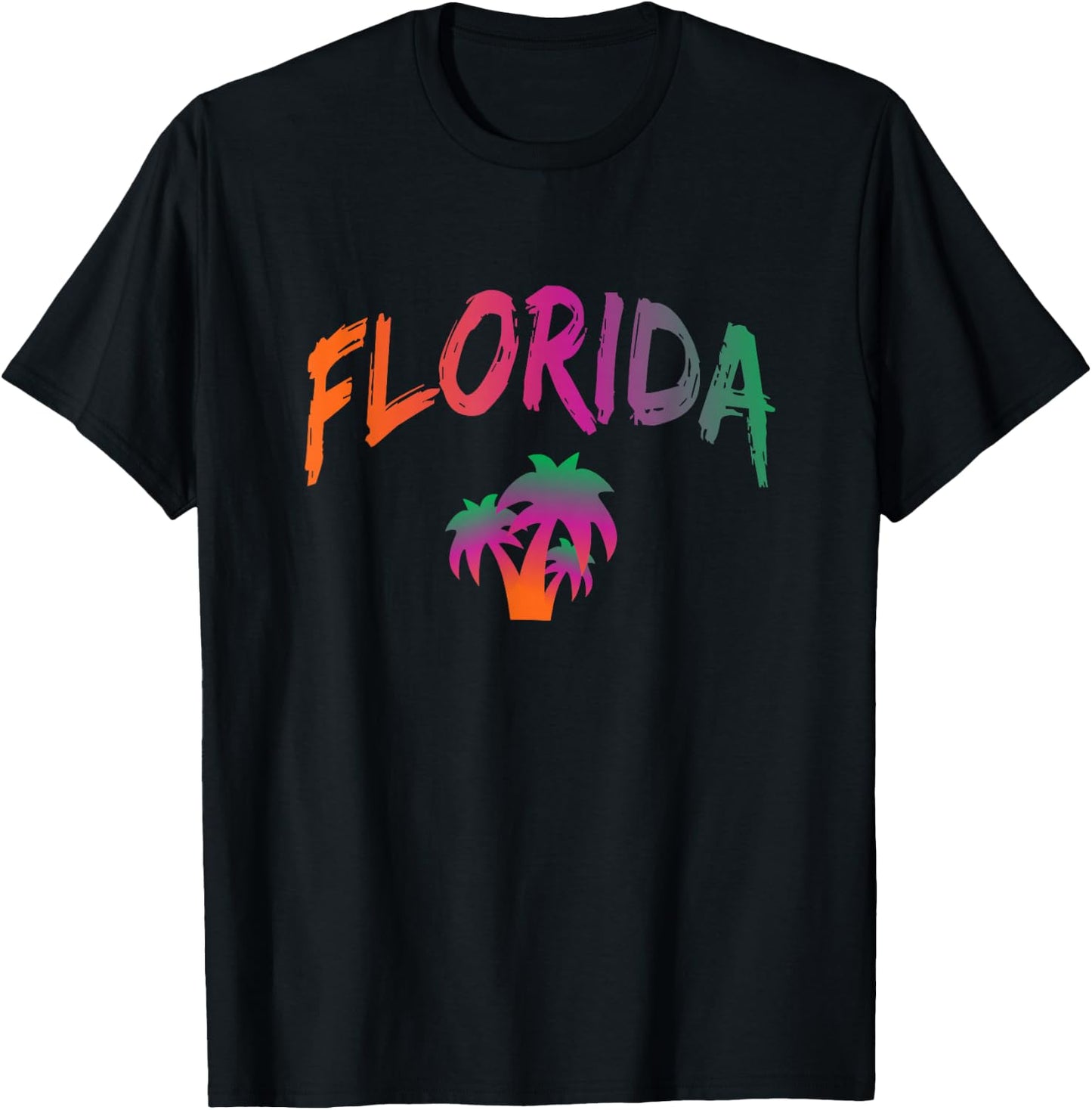 Florida - The Sunshine State - Tie Dye Text Print - Classic T-Shirt - T-Shirt | Black