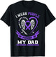 Overdose Awareness Shirt In Memory of Dad Purple Ribbon T-Shirt - T-Shirt | Black