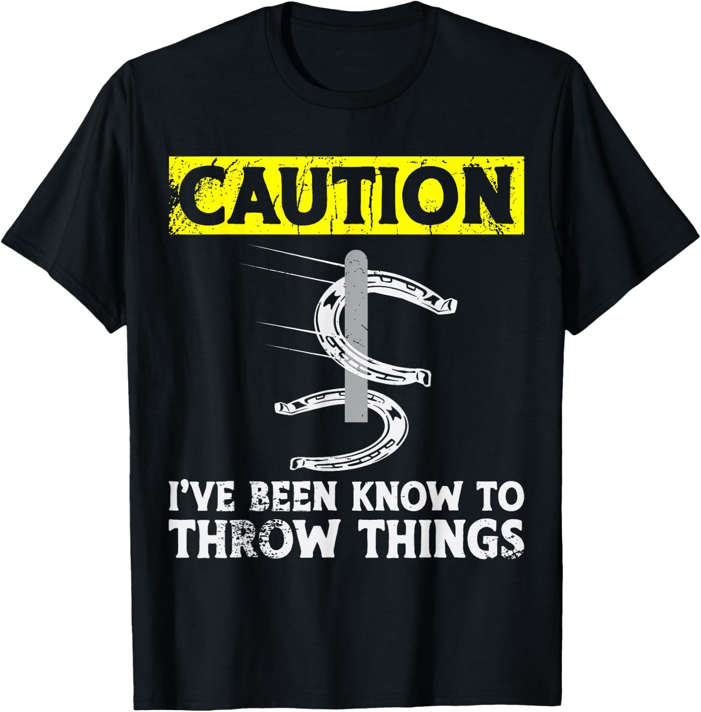 Horseshoe Pitching T-Shirt - T-Shirt | Black