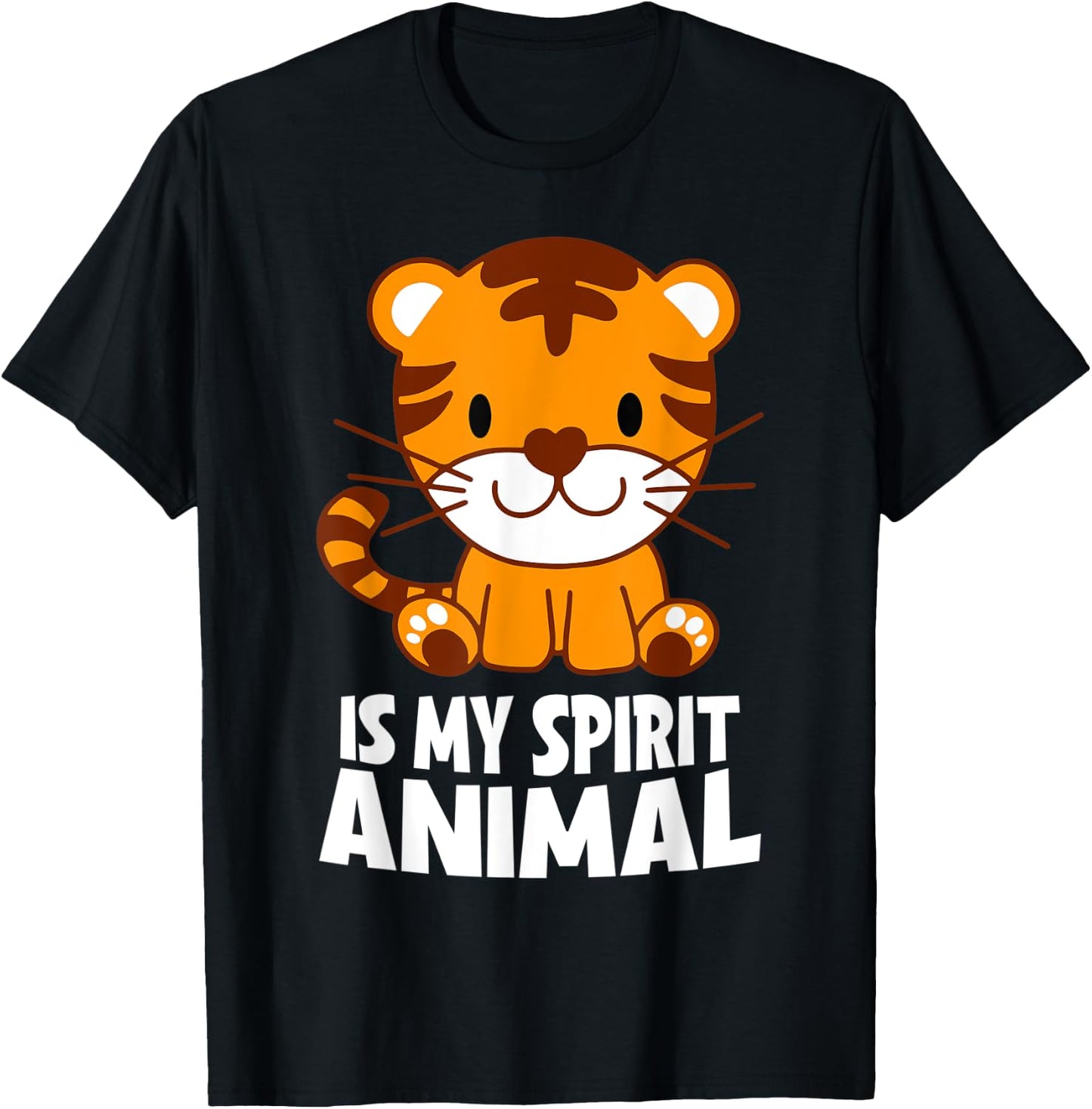 Tiger Is My Spirit Animal I Little Tiger I Kids Tiger T-Shirt - T-Shirt | Black