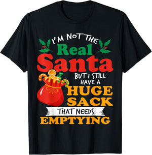 Inappropriate I have a big package for you men dirty Santa T-Shirt - T-Shirt | Black