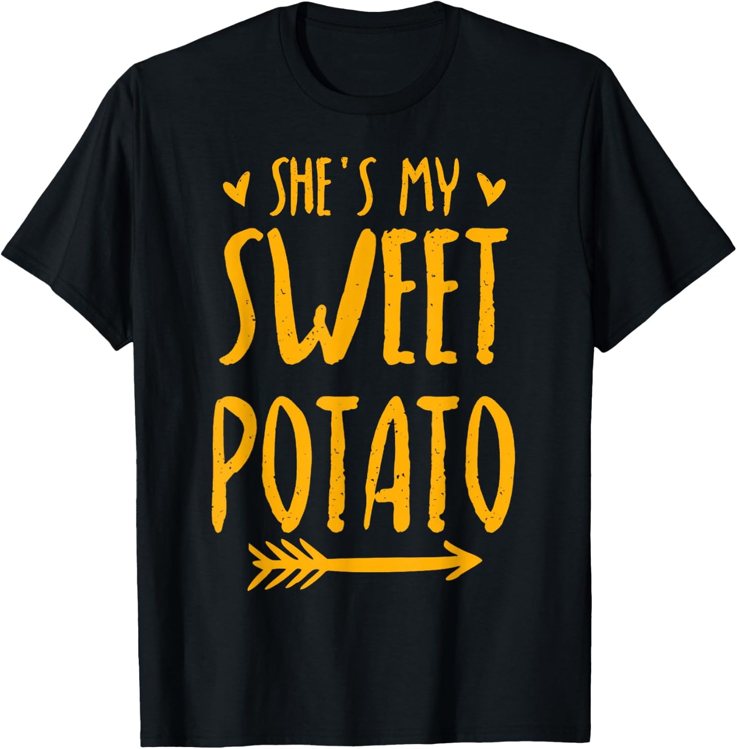 She's My Sweet Potato I Yam Matching Couples Sweet Potato T-Shirt - T-Shirt | Black
