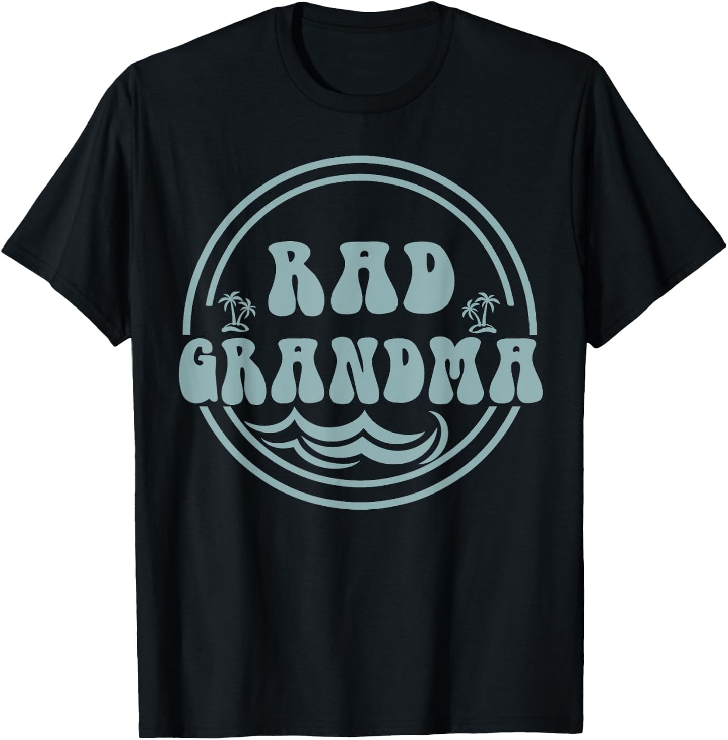 Rad Grandma Surf Matching Birthday The Big One 1st Birthday T-Shirt - T-Shirt | Black