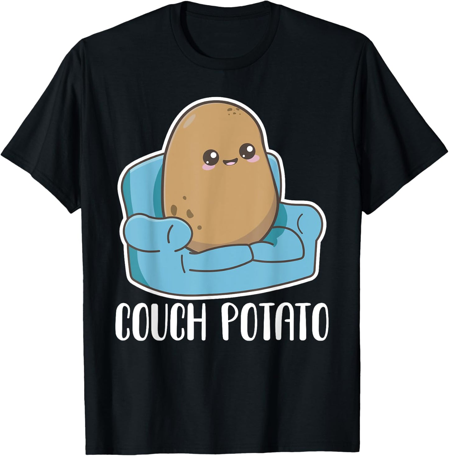 Couch Potato Cute Kawaii Funny Potato Costume T-Shirt - T-Shirt | Black