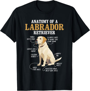 Anatomy Of A Labrador Retriever - Puppy Owner Dog Lover Women Girls Kids T-Shirt - T-Shirt | Black