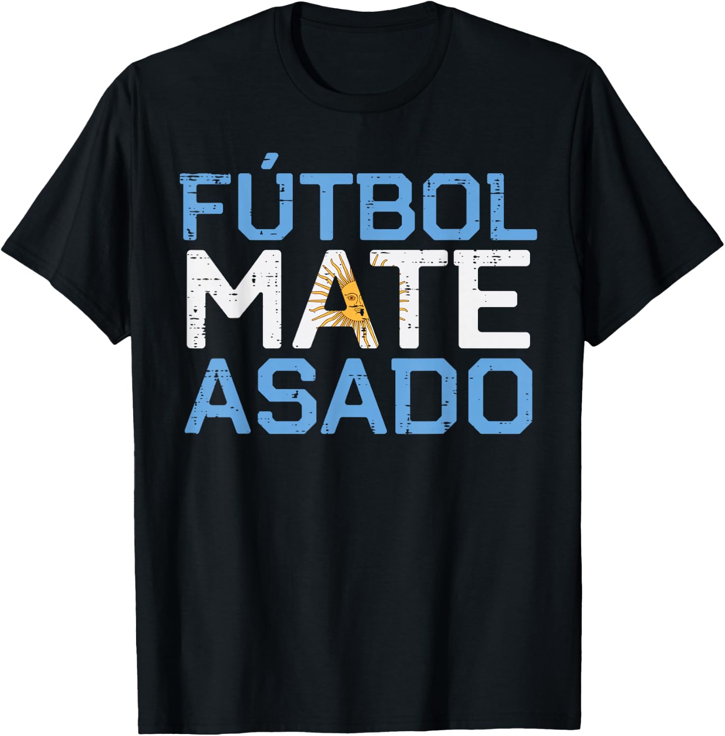 Argentina Futbol Mate Asado Flag Soccer Men Women Kids T-Shirt - T-Shirt | Black