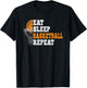 Eat Sleep Basketball Repeat Basketball Player Men Boys Kids T-Shirt - T-Shirt | Black