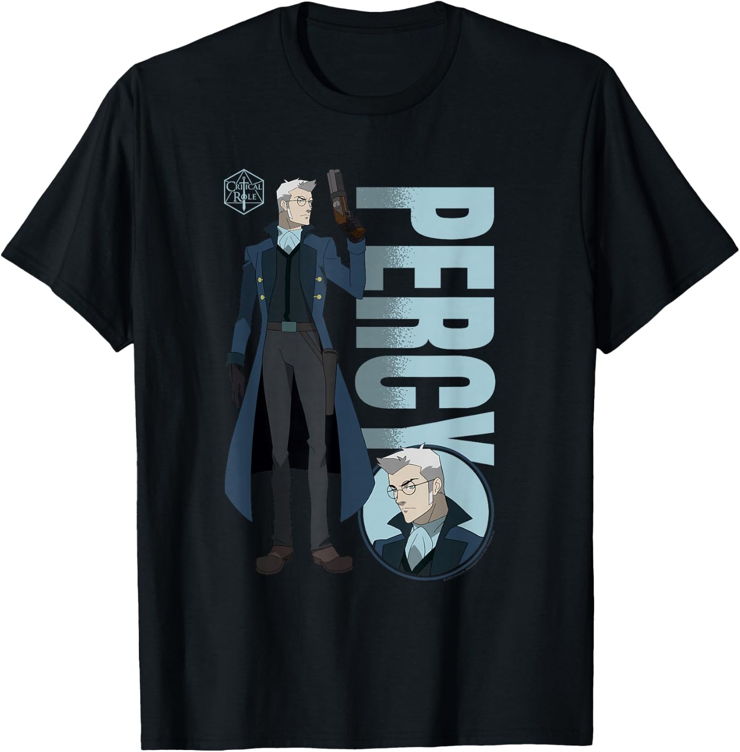 The Legend of Vox Machina Percy with Name T-Shirt - T-Shirt | Black