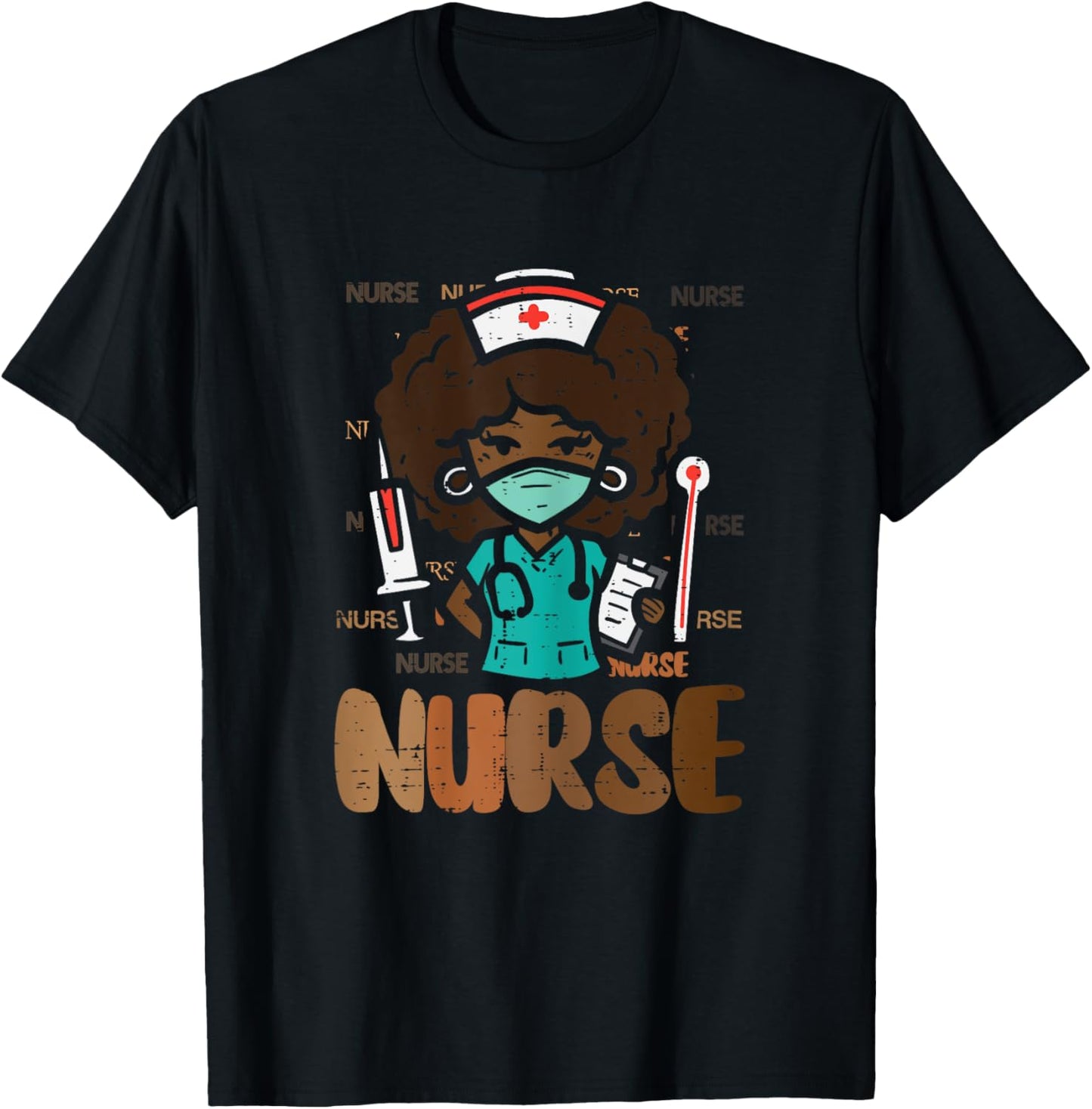 Black History Afro Nurse African Nursing Scrub Top Women T-Shirt - T-Shirt | Black