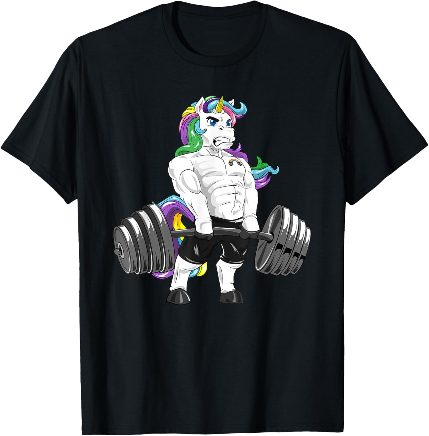 Unicorn Deadlift Workout Bodybuilder T-Shirt - T-Shirt | Black