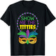 Funny Show Me The Titties Fat Jester Mask Mardi Gras 2022 T-Shirt - T-Shirt | Black