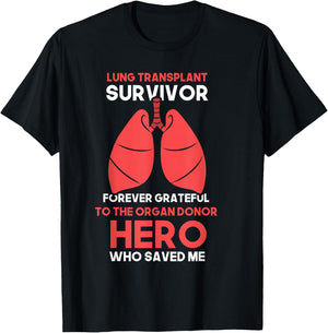 Lung Transplant Survivor T-Shirt - T-Shirt | Black