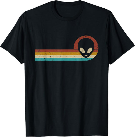 Funny UFO Lover Lover Retro Style Vintage Alien Space T-Shirt - T-Shirt | Black