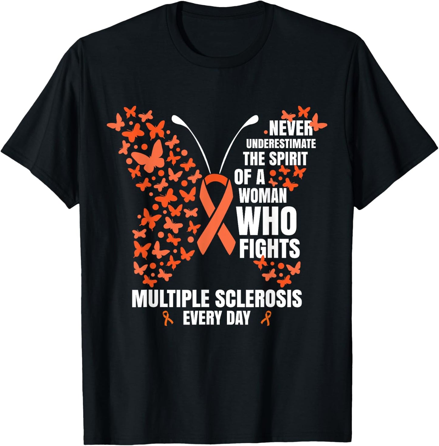 Multiple Sclerosis Butterfly MS Warrior Women T-Shirt - T-Shirt | Black