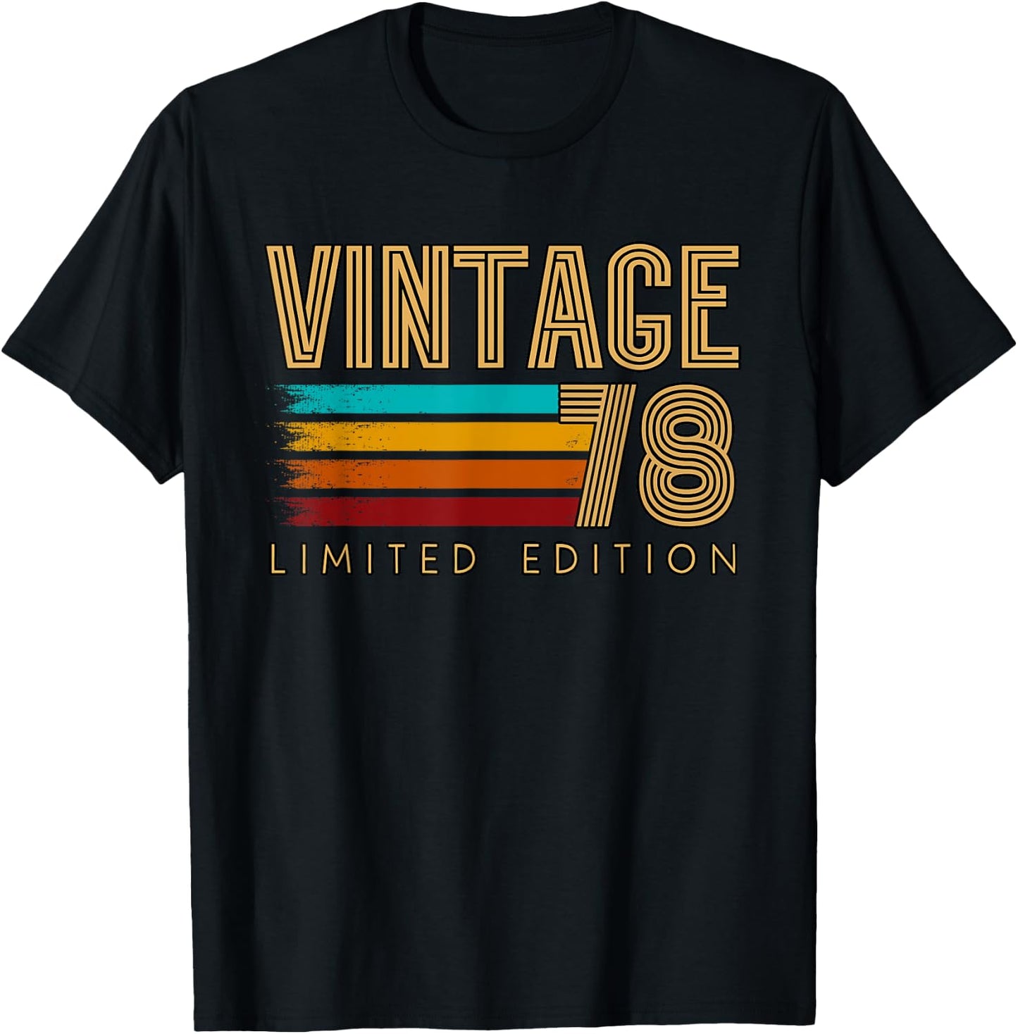 1978 Birthday Vintage 78 T-Shirt - T-Shirt | Black