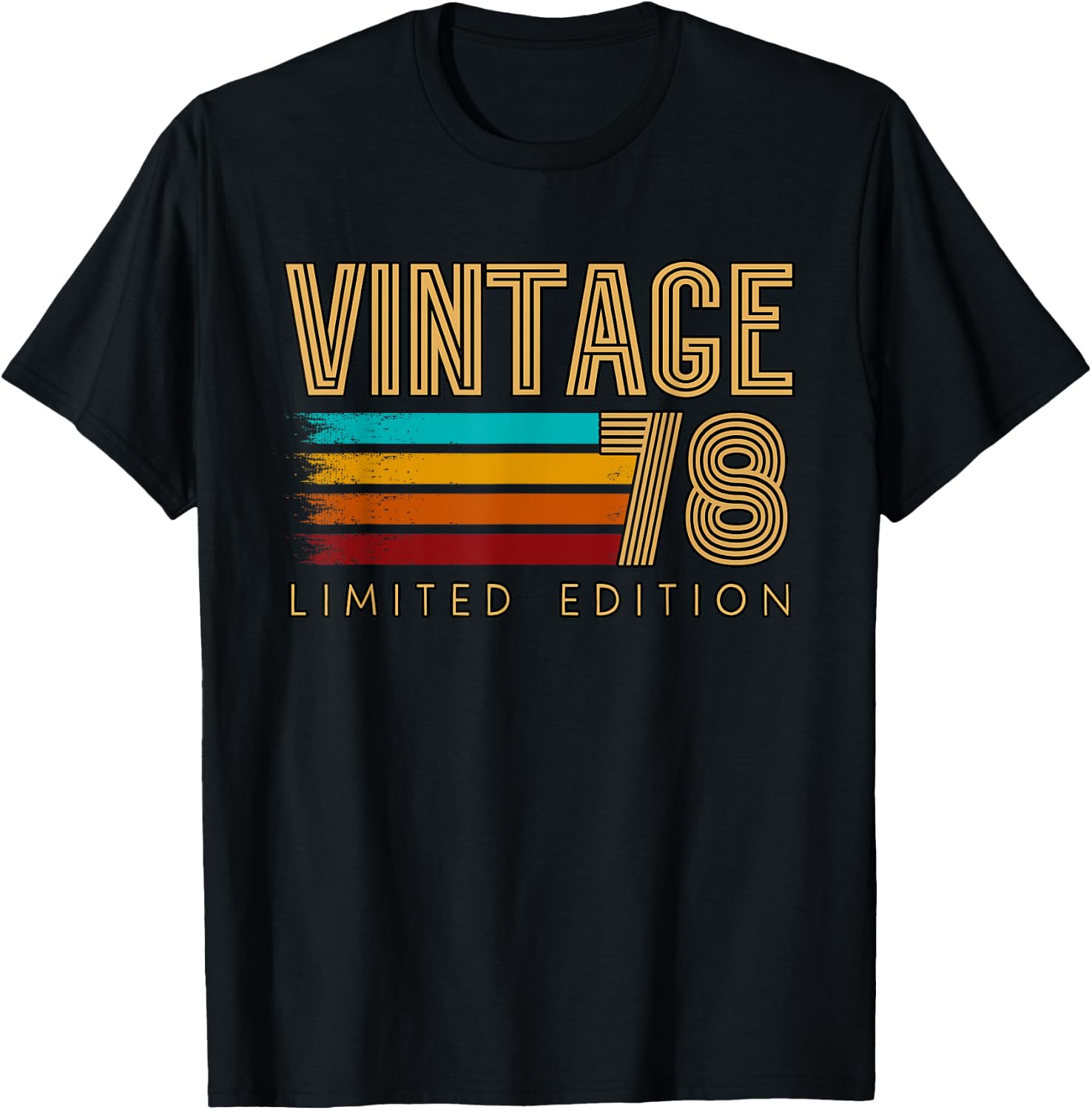1978 Birthday Vintage 78 T-Shirt - T-Shirt | Black