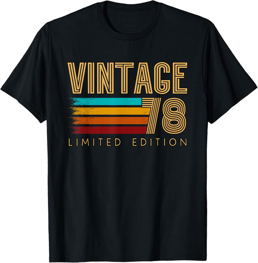 1978 Birthday Vintage 78 T-Shirt - T-Shirt | Black