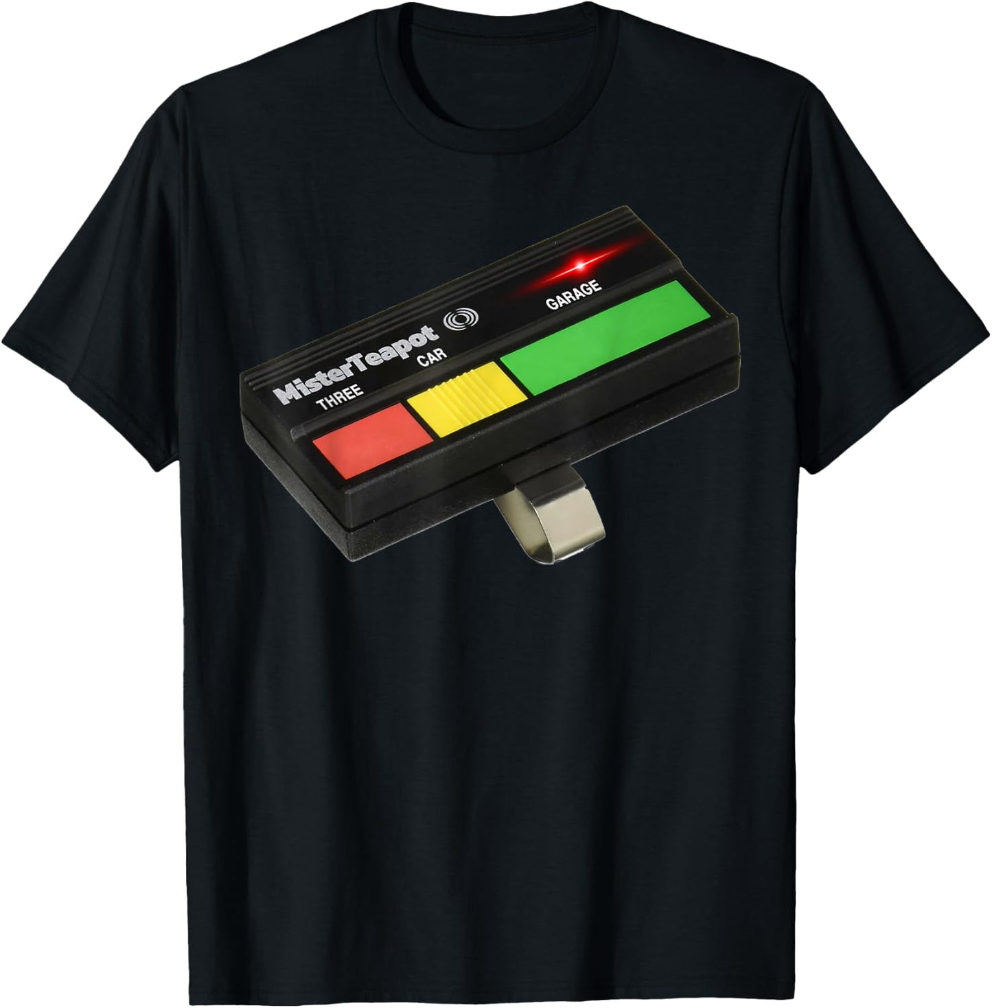 Three Car Garage (3CG Tricolor Remote Control) Mister Teapot T-Shirt - T-Shirt | Black