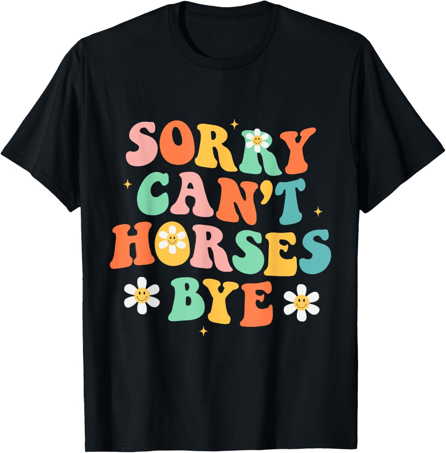Funny Horse Shirt Women Boys or Girls T-Shirt - T-Shirt | Black