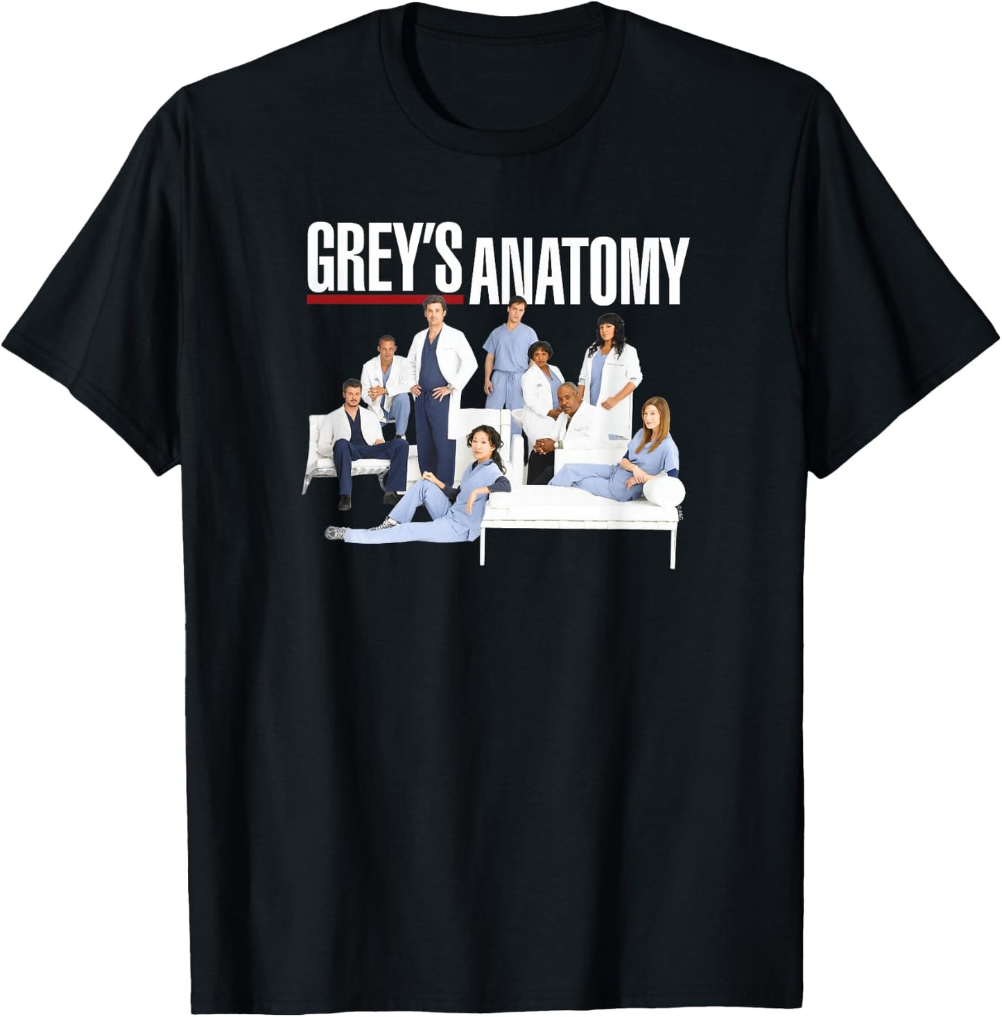 Grey's Anatomy Group with Logo T-Shirt - T-Shirt | Black