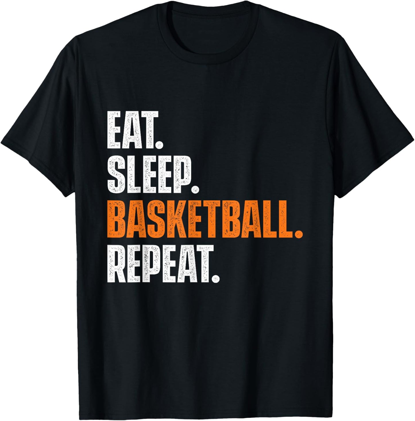 Eat Sleep Basketball Repeat - Game Trainer Baller Shoot Ball T-Shirt - T-Shirt | Black