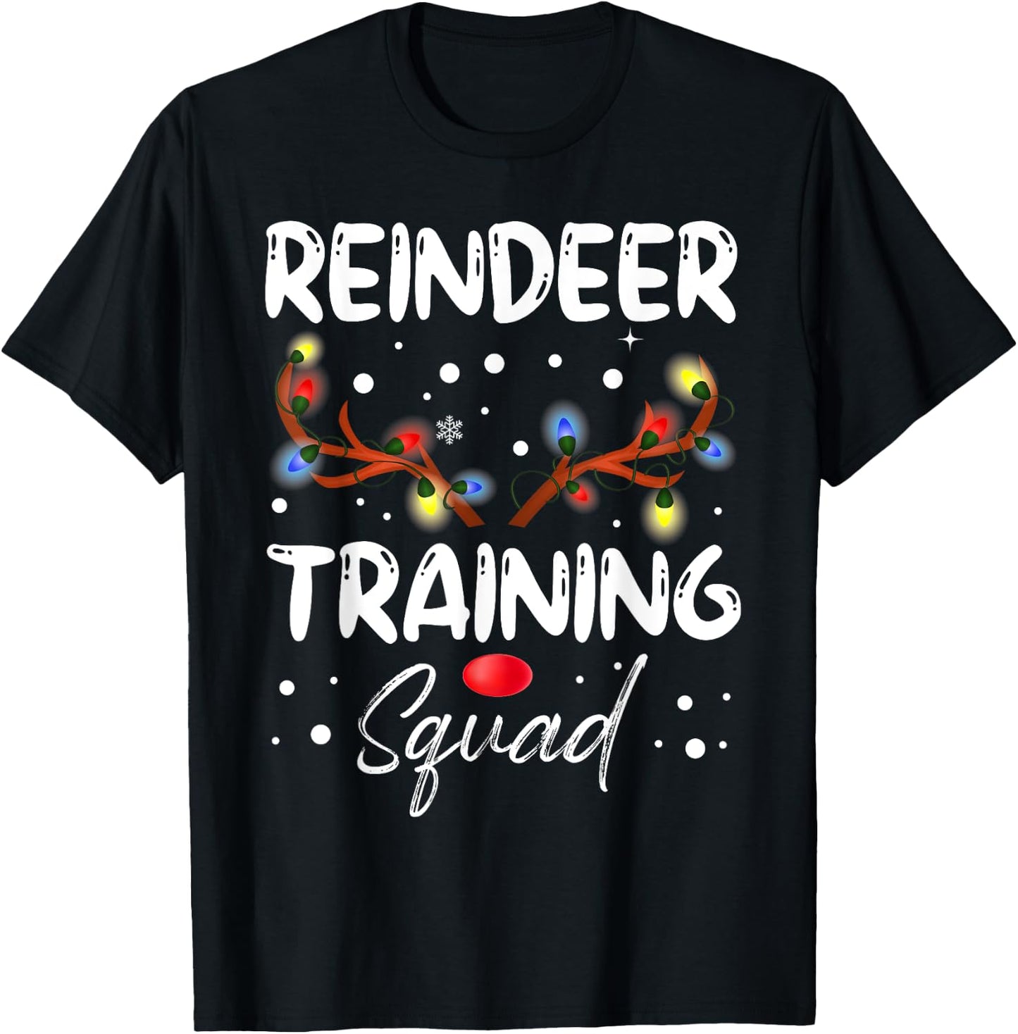 Christmas Running Reindeer Runner Training Squad Team T-Shirt - T-Shirt | Black