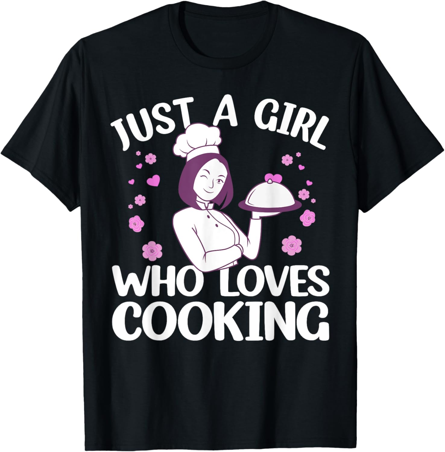 Funny Cook Art For Girls Kids Women Cooking Lover Culinary T-Shirt - T-Shirt | Black
