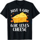 Cool Cheese for Girls Women Cheese Lovers Cottage Mozzarella T-Shirt - T-Shirt | Black