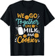 Baking Milk And Cookies Couple T-Shirt - T-Shirt | Black