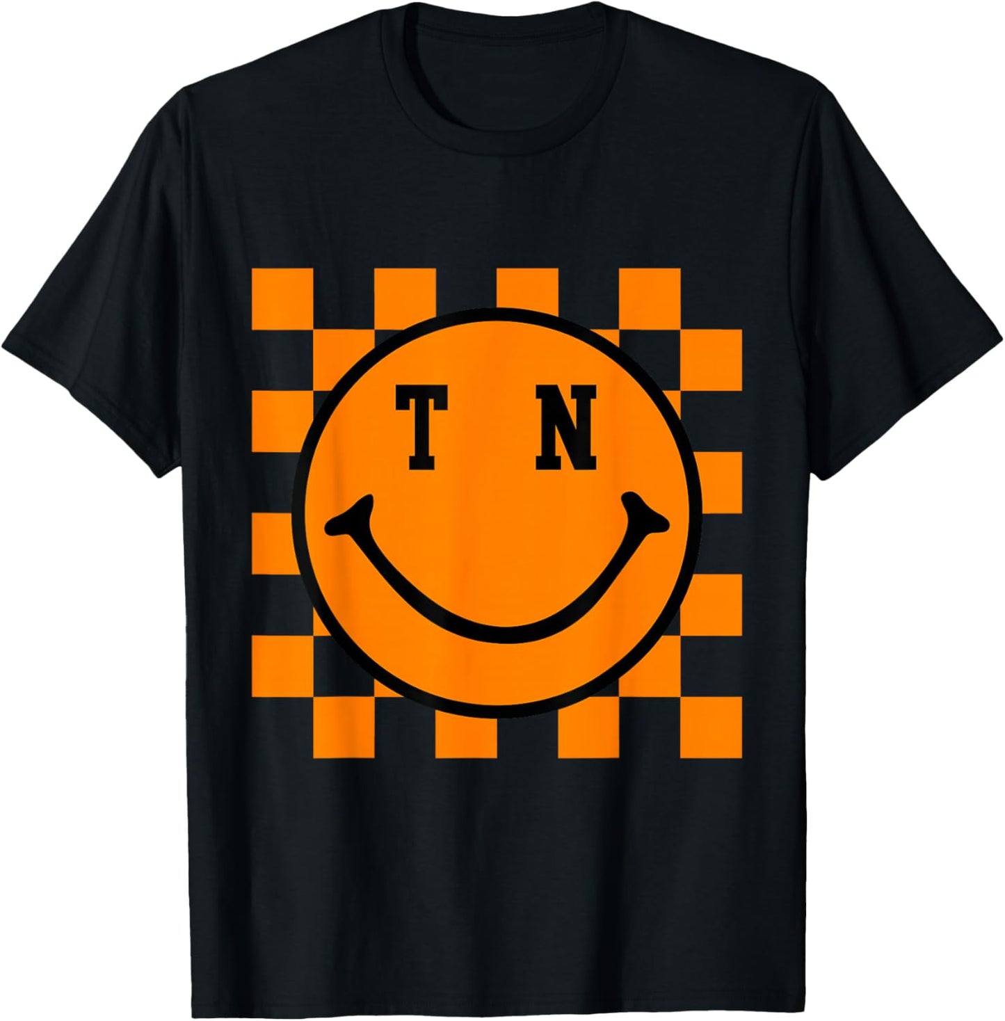 Tennessee Retro Happy Checkerboard T-Shirt - T-Shirt | Black