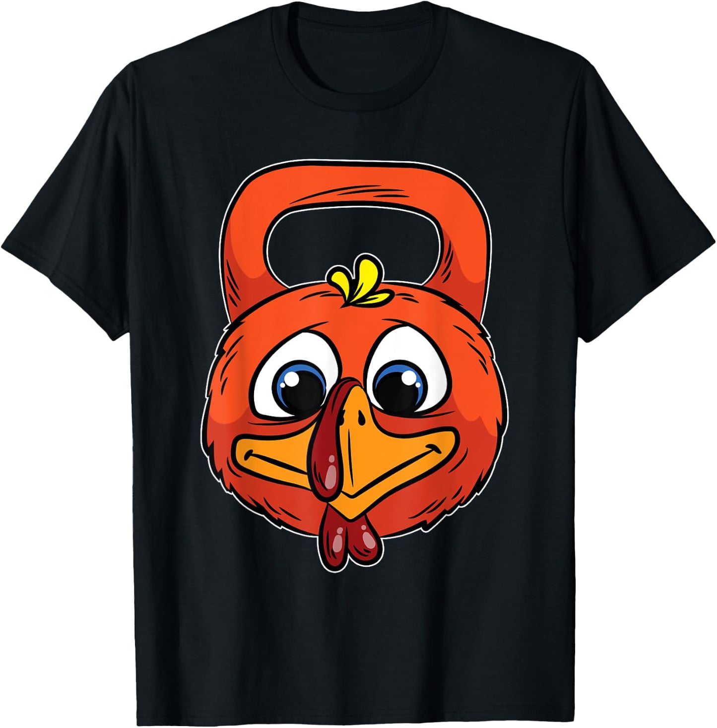 Turkey Kettlebell Thanksgiving Day Funny Gym Workout Fitness T-Shirt - T-Shirt | Black