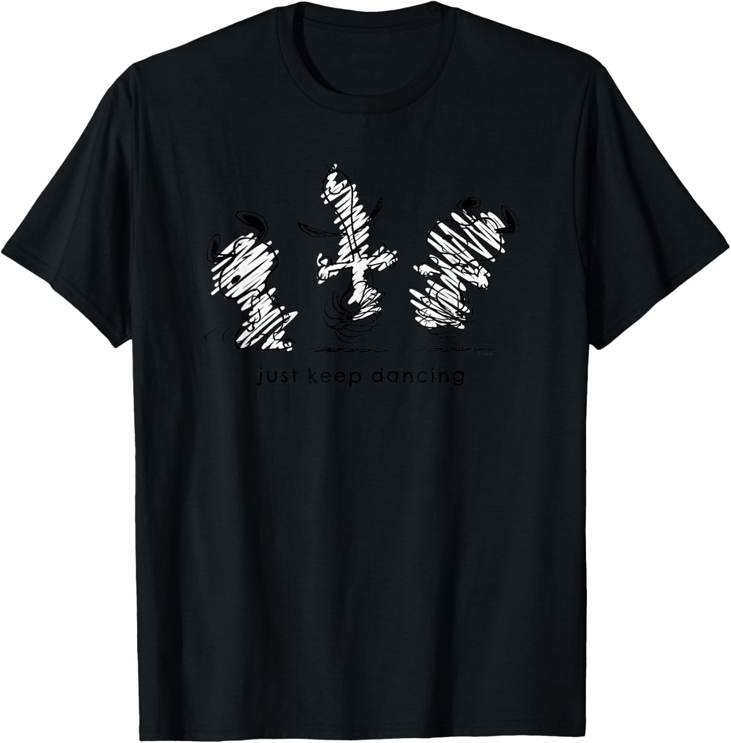Peanuts - Snoopy Just Keeping Dancing T-Shirt - T-Shirt | Black