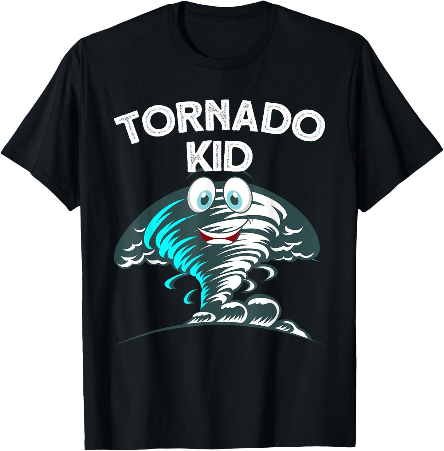 Funny Tornado Design For Kids Boys Girls Cyclone Storm Lover T-Shirt - T-Shirt | Black