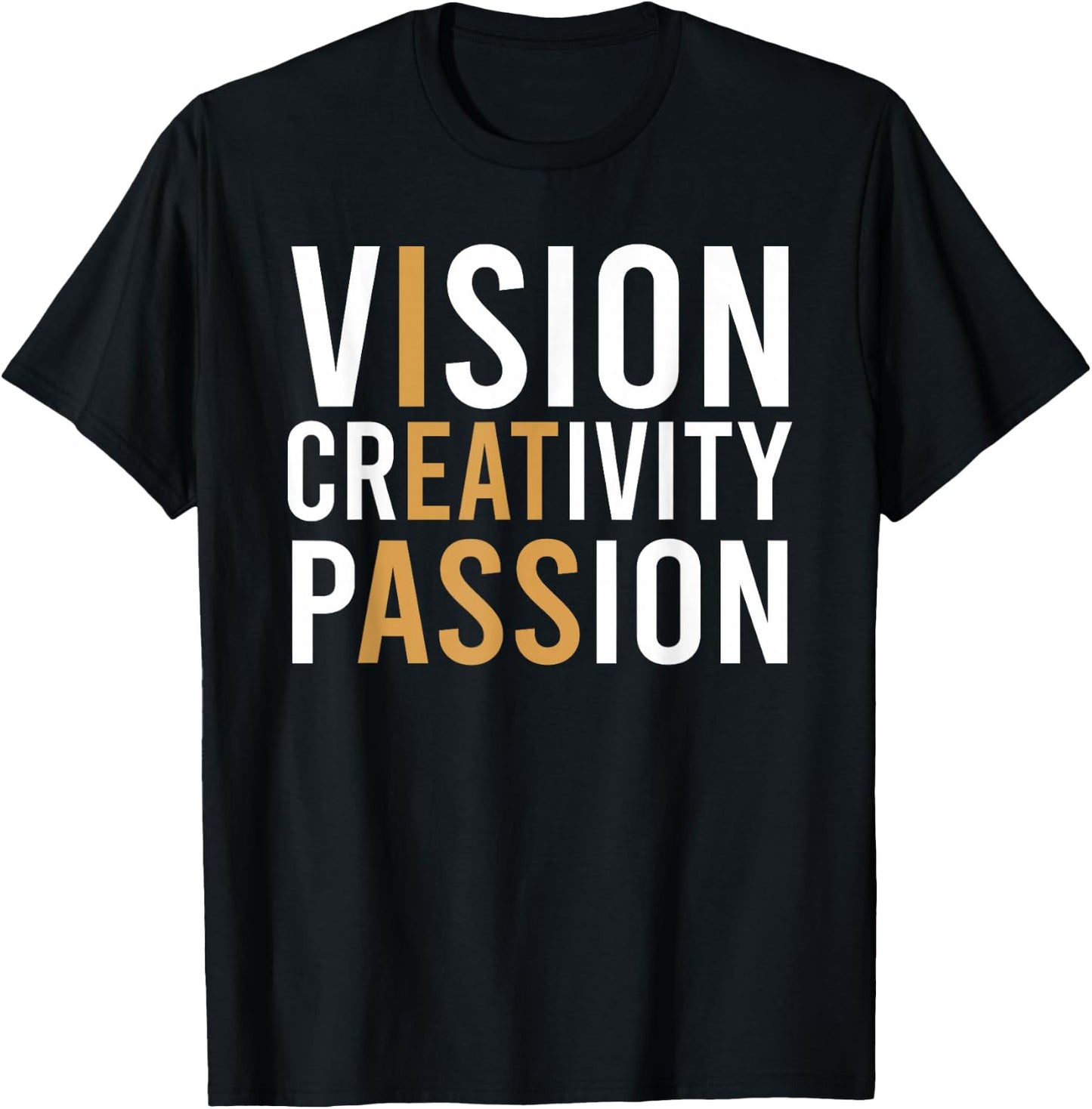Vision Creativity Passion Black Funny Lace Cotton Polyester Blend Women's -Adults Regular Fit Short Sleeve T-Shirt - T-Shirt | Black