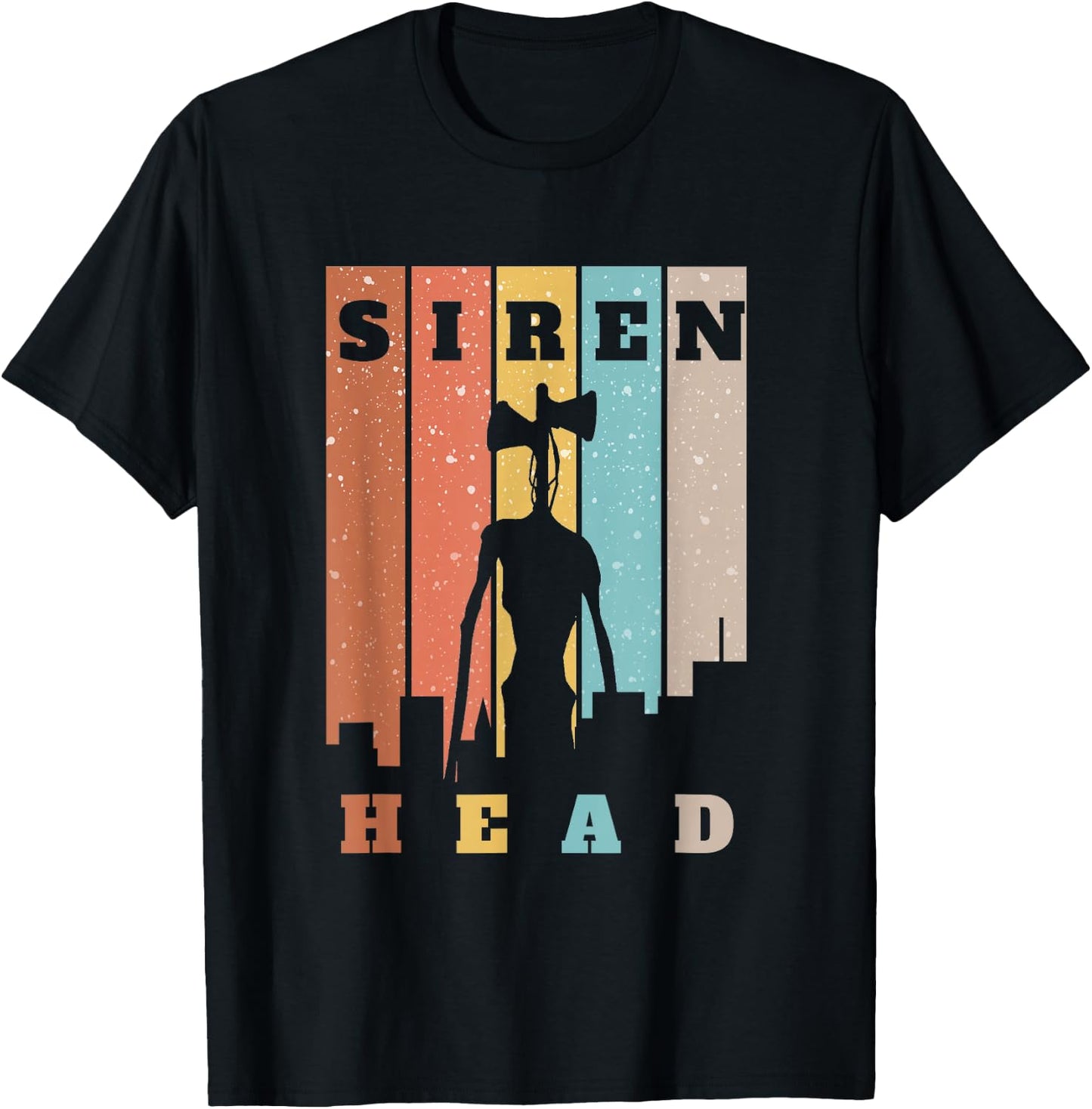 Monster with Sirens for Heads over City / Kids Horror T-Shirt - T-Shirt | Black