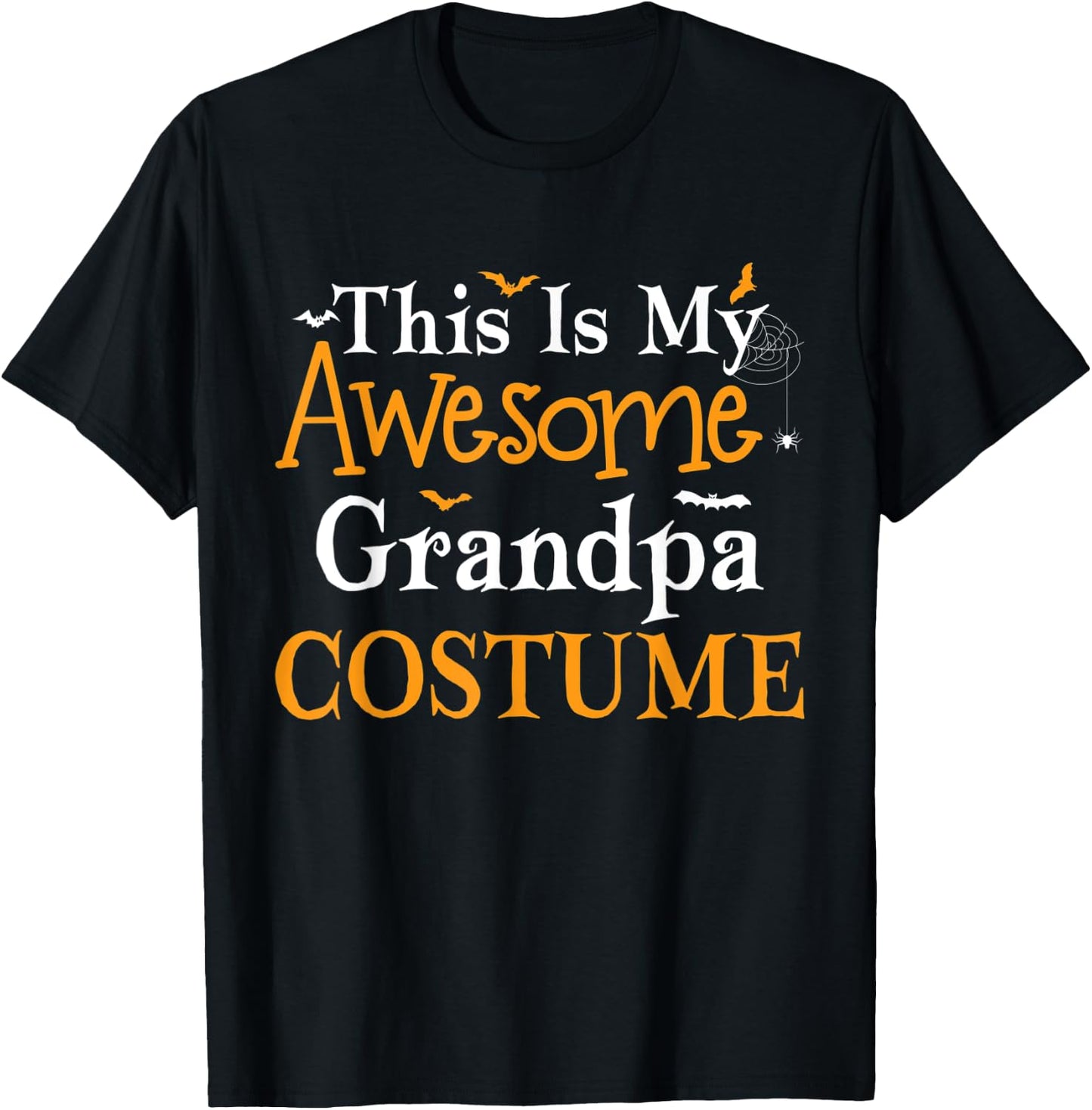 This Is My Awesome Grandpa Costume Halloween Party Matching T-Shirt - T-Shirt | Black