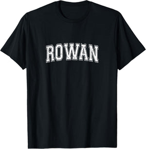 Plain Style Personalised Name Classic Rowan T-Shirt - T-Shirt | Black